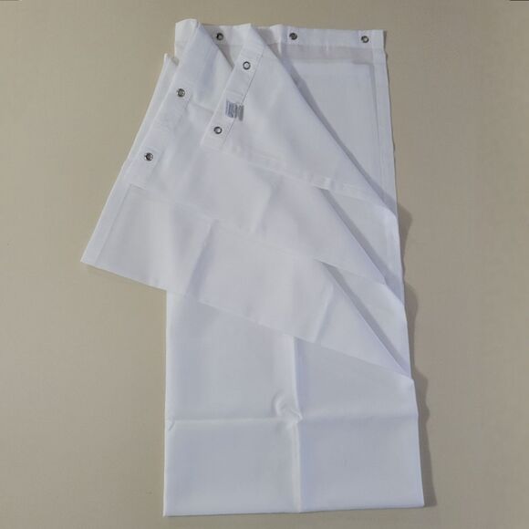 Excell White Polyester Single Panel Drape Curtain 72 x 72 - Picture 2 of 6